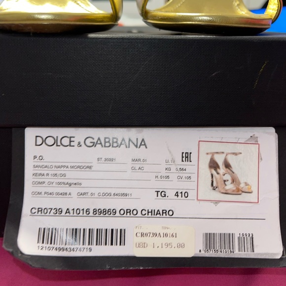 Women's D&G Sculpted High Heel Sandals WORN ONCE !! - Picture 16 of 16